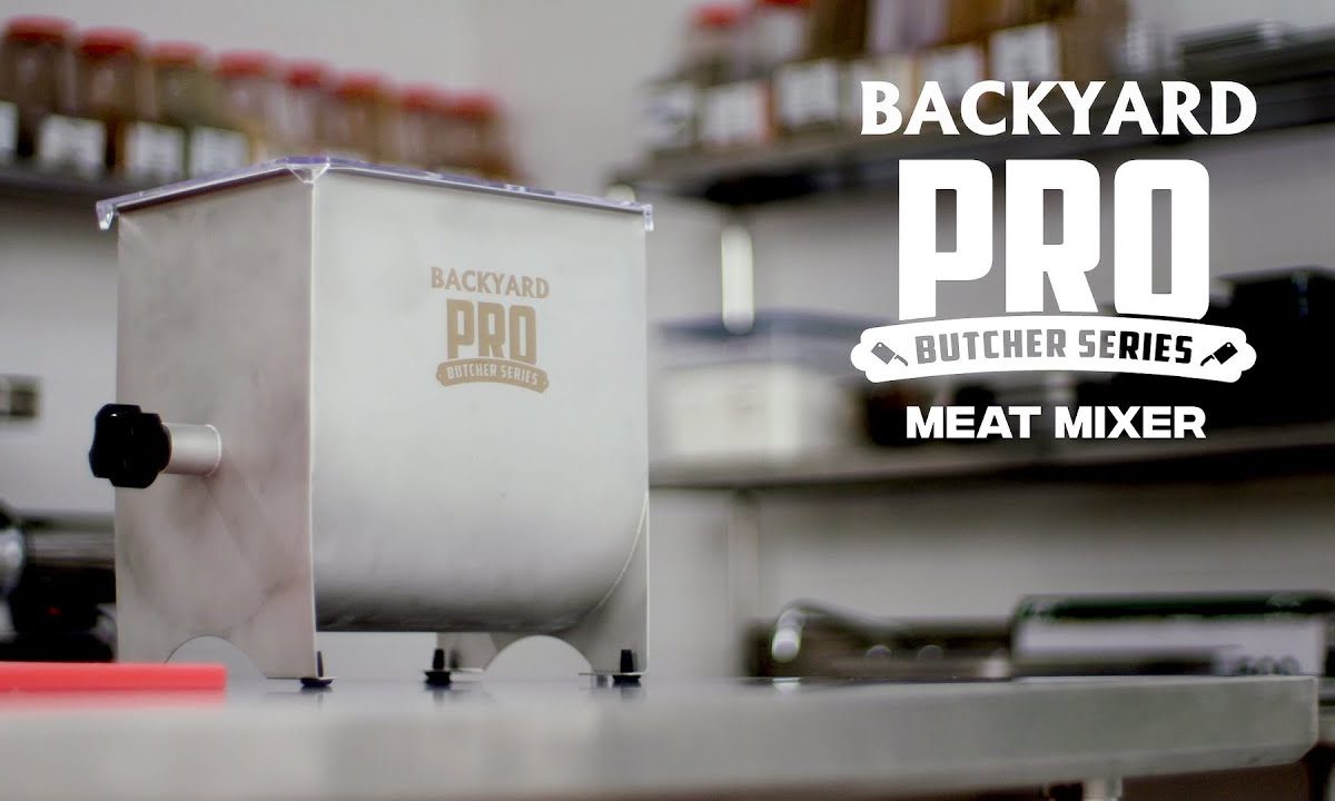 A 20 LB Meat Mixer with Removable Paddles from Backyard Pro